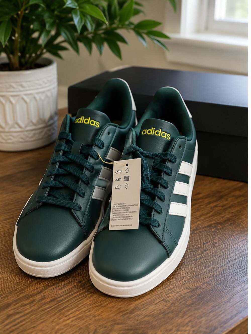 Adidas Grand Court 2.0 Arctic Night Green White Sneakers Women’s 6.5 NWT